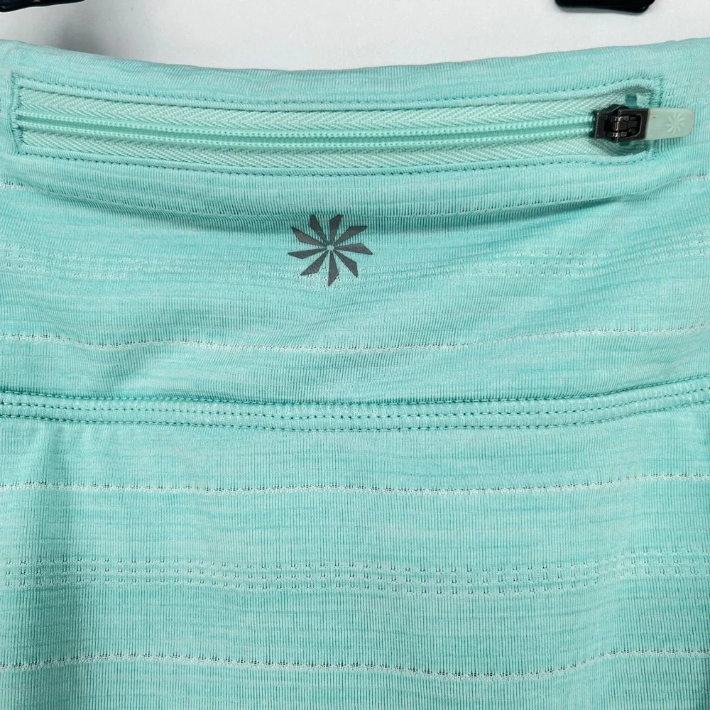 Athleta Womens XL Aqua Tiered Ruffle Tennis Golf Skort Striped Athletic - Picture 5 of 13
